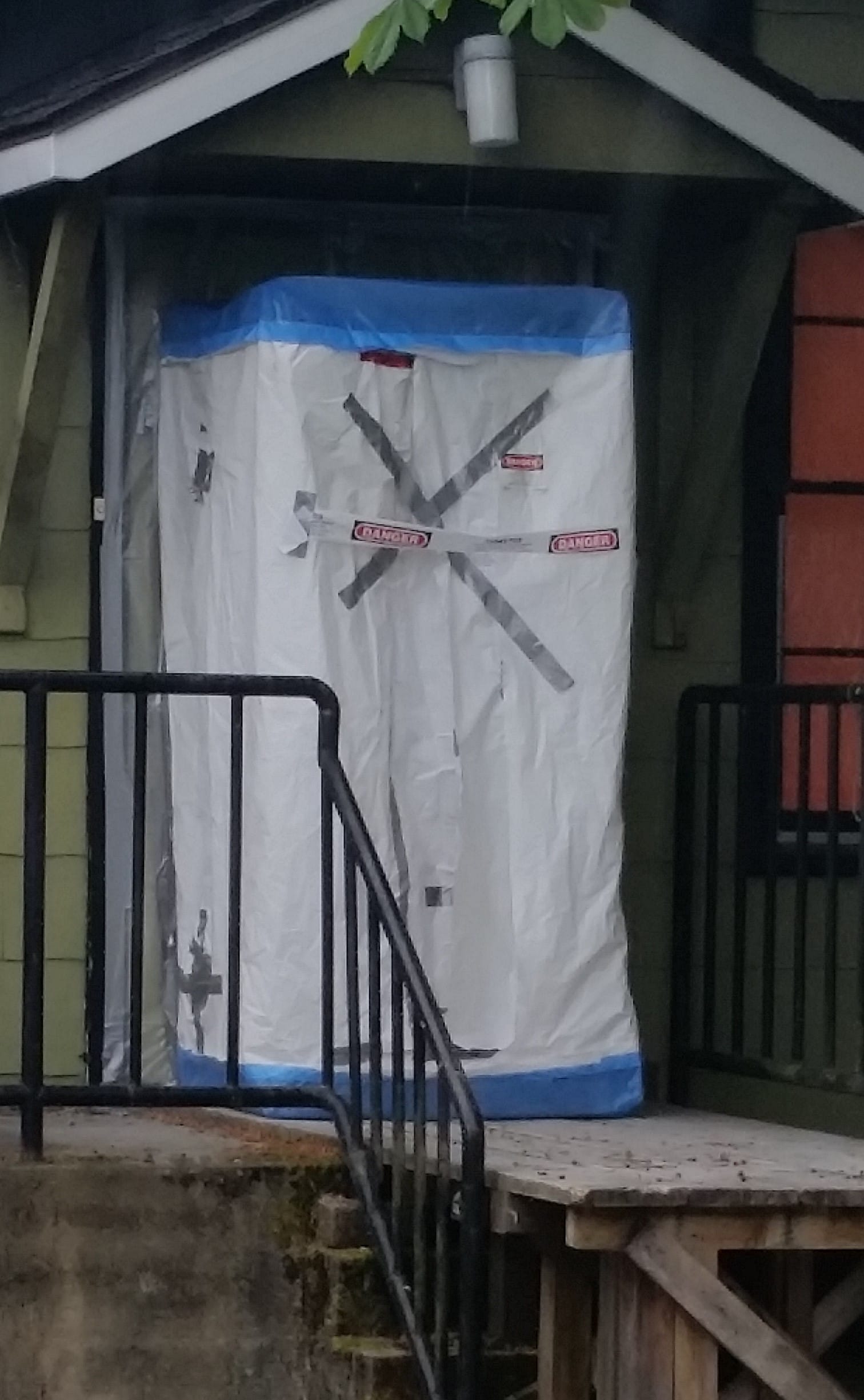Asbestos shower